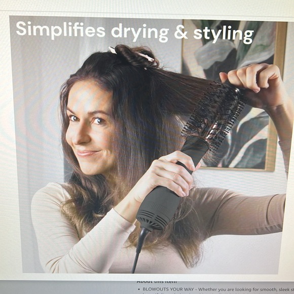 L'ANGE HAIR Le Volume 2-in-1 Titanium Blow Dryer Brush - Picture 2 of 10